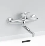 Robinet de cuisine mural chrome