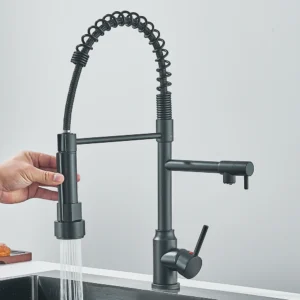 Robinet de cuisine à double bec