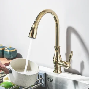 Robinet de cuisine or avec douchette