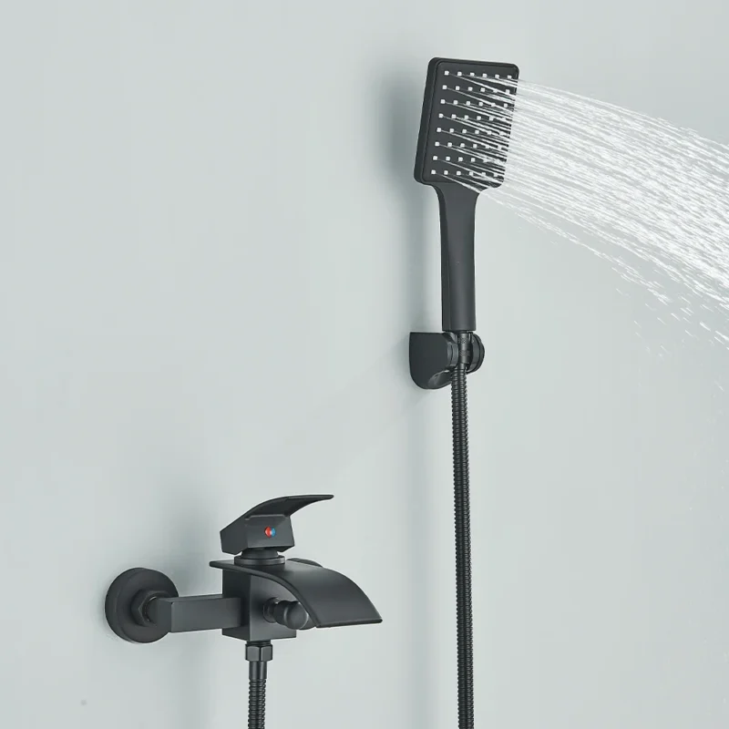 Robinet de baignoire cascade avec douchette – Image 3