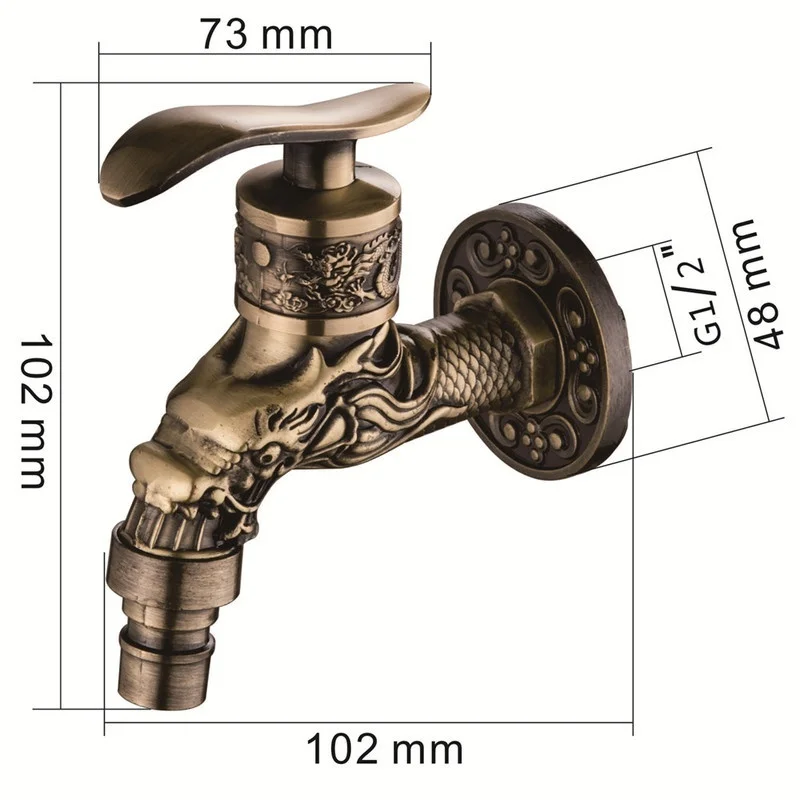 Détail du robinet de lavabo mural