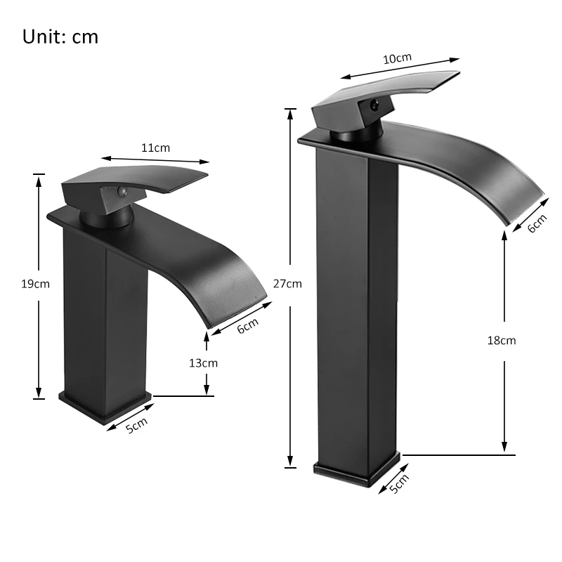 Robinet de lavabo à poignée unique, eau chaude et froide
